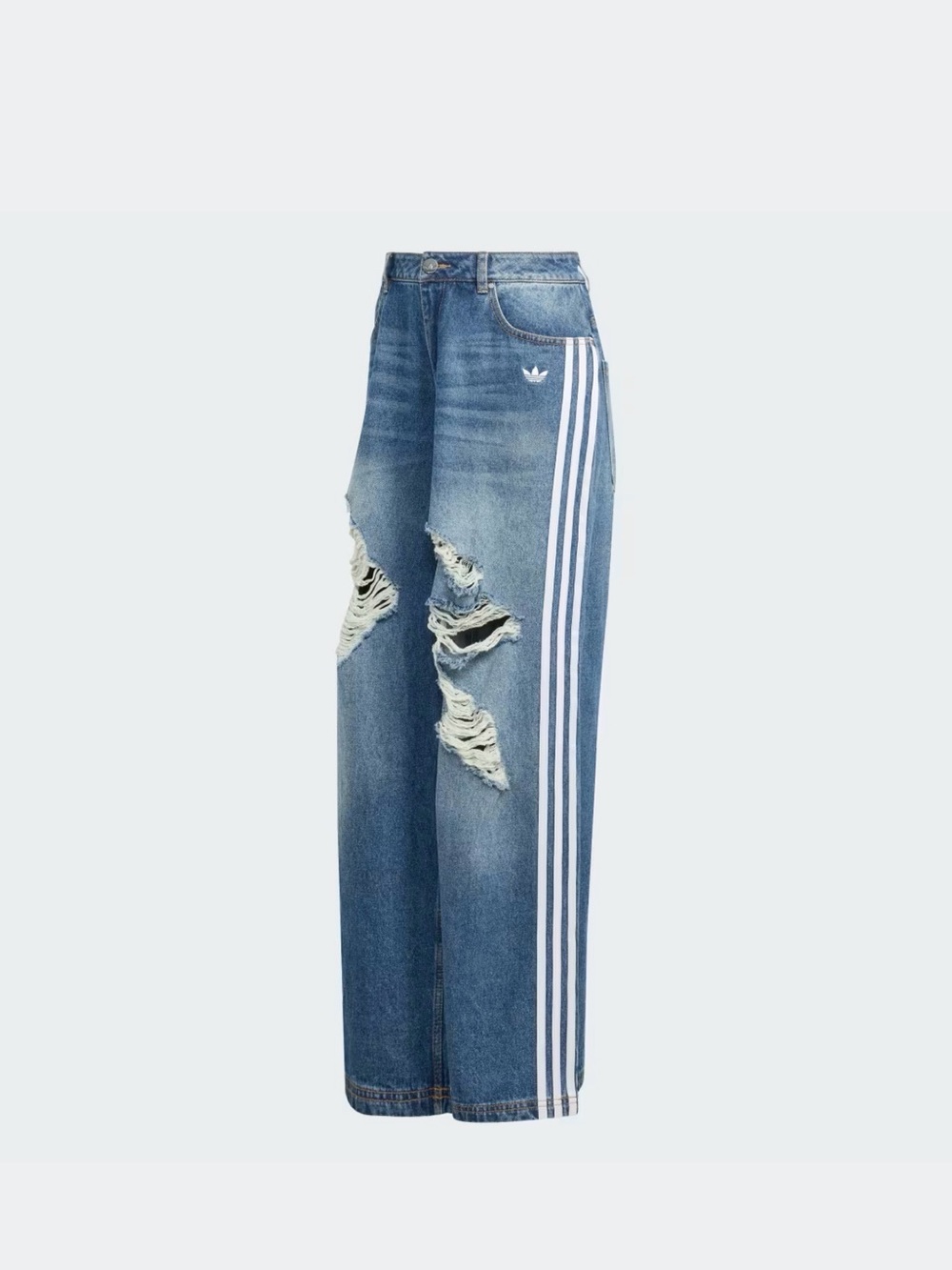 ADIDAS ORIGINALS LOOSE DENIM
DESTRESSED PANTS